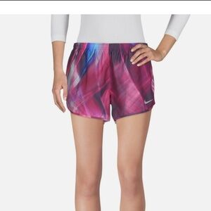 Nike Women's Vivid Pink and Purple Athletic Shorts